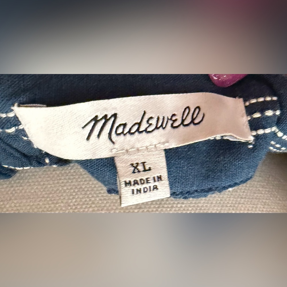 Madewell Indigo Patterned Blouse - image 5